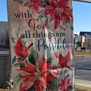 Festive Holiday Garden Flag with Inspirational Message